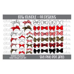 Hair Bow Svg, Bow Clipart, Bowtie Svg, Bandana Svg, Hairbow Svg, Hair Bows Svg, Bows Clipart, Hair Bow Png, Bow tie Svg,