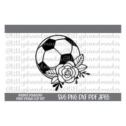 Floral Soccer Ball Svg, Floral Soccer Ball Png, Soccer Mom Svg, Soccer Sister Svg, Soccer Shirt Svg, Soccer Svg Designs,