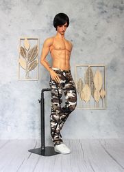 BJD clothes, Pants for Idealian 72 military, 70 cm doll clothes