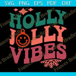 Holly Jolly Vibes pnd, Christmas VIbes Png, Holly Jolly Vibes Png, Retro Christmas Sublimation PNG, Santa png, Jingle pn