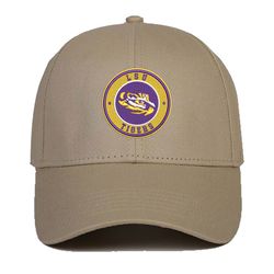 NCAA Logo Embroidered Baseball Cap, NCAA LSU Tigers Embroidered Hat, LSU Tigers Football Cap