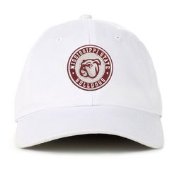 NCAA Logo Embroidered Baseball Cap, NCAA Mississippi State Bulldogs Embroidered Hat, Mississippi State Football Cap