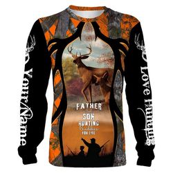 Father and Son Hunting Buddies for Life Custom Name 3D All over print Shirts &8211 FSD134