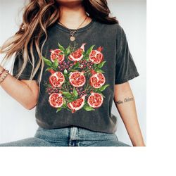 Pomegranate Gift Shirt Boho Fruits Shirt Botanical T-shirt Nature Lover Gardening Mom Gift For Mothers Day Gift Summer T