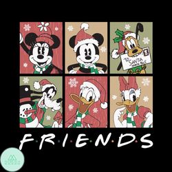 Retro Disney Christmas Friends SVG Cutting Digital File