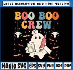 Groovy Boo Boo Crew For Cna Er RN LPN Svg, Funny Halloween Nurse Svg, Happy Halloween Png, Digital Download