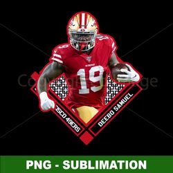 San Francisco 49ers PNG Sublimation Digital Download - Deebo Samuel Touchdown Hero