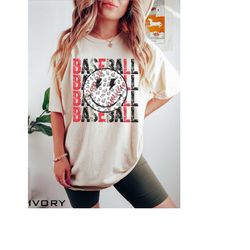 comfort colors baseball shirt, baseball mom, baseball smiley shirt, baseball shirts for women, leopard baseball, basebal