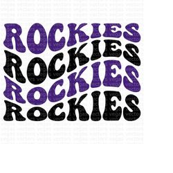 Rockies SVG, Rockies Wavy SVG, Rockies PNG, Digital Download, Cut File, Sublimation, Clipart (includes svg/dxf/png/jpeg