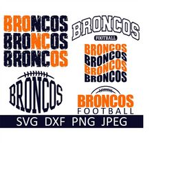 Broncos SVG Bundle, Broncos PNG Bundle, Digital Download, Cut Files, Sublimation, Clipart (5 individual svg/dxf/png/jpeg