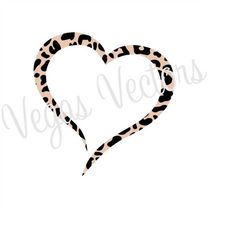 Cheetah Heart SVG, Heart Outline, Cheetah Heart PNG, Digital Download, Cut File, Sublimation, Clipart (includes svg/dxf/