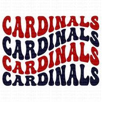 Cardinals SVG, Cardinals Wavy SVG, Cardinals PNG, Digital Download, Cut File, Sublimation, Clipart (includes svg/dxf/png