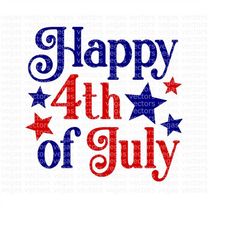 Happy 4th of July SVG, 4th of July PNG, Patriotic, USA, Digital Download, Cut File, Sublimation, Clipart (includes svg/d