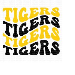 Tigers SVG, Tigers Wavy SVG, Tigers PNG, Digital Download, Cut File, Sublimation, Clipart (includes svg/dxf/png/jpeg fil