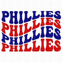 Phillies SVG, Phillies Wavy SVG, Phillies PNG, Digital Download, Cut File, Sublimation, Clipart (includes svg/dxf/png/jp