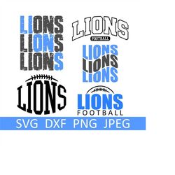 Lions SVG Bundle, Lions PNG Bundle, Digital Download, Cut Files, Sublimation, Clipart (5 individual svg/dxf/png/jpeg fil