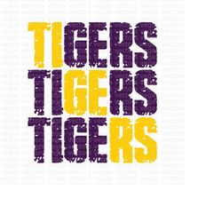 Tigers SVG, Tigers Grunge SVG, Tigers Mascot PNG, Digital Download, Cut File, Sublimation, Clipart (includes svg/dxf/png