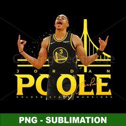Jordan Poole - Sublimation PNG Digital Download - Unique Basketball Artwork for Sports Enthusiasts