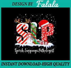 Funny SLP Speech Language Pathologist Santa Christmas Pajama png, SLP Christmas Png, Santa Teacher Png, Christmas SLP