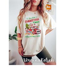Vintage Disney Farm Fresh Comfort Colors Shirt, Mickey's Tree Farm, Mickey And Friends Christmas Sweatshirt, Christmas D