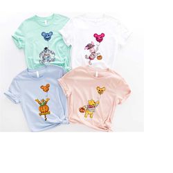 Disney Winnie The Pooh Halloween Shirt, Disney Mummy Shirt, Winnie the Pooh Shirt, Mickey Balloon Shirt, Disney Shirt,Fa