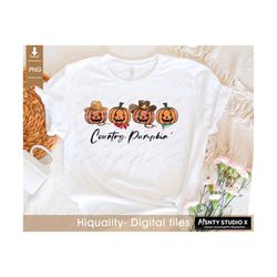 Western Halloween png , Country Pumpkin Western Fall PNG , country fall png, southern pumpkin png,  Digital Sublimation