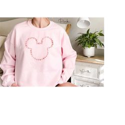 Love Mickey Sweatshirt, Disney Lover Sweatshirt, Mickey Love Hoodie, Mickey Heart Hoodie, Mickey Head Sweatshirt Disney