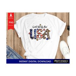 God Bless The USA Sublimation, Patriotic png ,4th of July png ,Red White Blue Flag png, 4th of July Sublimation , Digita