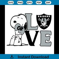 Snoopy Love Oakland Raiders Svg, Sport Svg, Oakland Raiders Svg, Oakland Raiders Football Team Svg, Snoopy Svg, Oakland