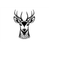 DEER HEAD SVG, Deer Head Svg Cut Files For Cricut, Deer Clipart, Deer Head With Antlers Svg