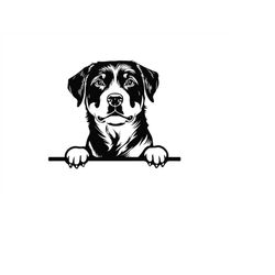 PEEKING ROTTWEILER SVG, Peeking Rottweiler Clipart, Peeking Rottweiler Svg Files For Cricut