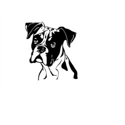 BOXER HEAD SVG, Boxer Head Clipart, Boxer Head Dog Svg Files For Cricut