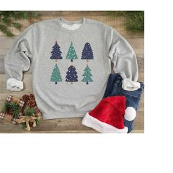 Christmas Tree Sweatshirt | Womens Christmas Sweatshirt, Christmas Sweater, Holiday Sweaters For Women, Boho Christmas S