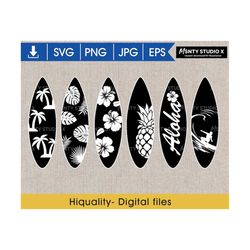 Summer SURFBOARDS SVG,Surfing shirt svg,Surfer, Surf board silhouette, , Beach, Surfing, Summer shirt Svg files for cric