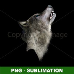 Wolf Sublimation Design - Roaring Spirit - High-Quality PNG Digital Download File