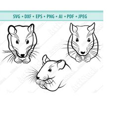 Rats Mices SVG ,Symbol New year SVG,Mices Rats Svg file for cricut ,Mouse silhouette svg png DXF,Rat svg file for cricut