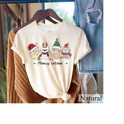 Meowy Catmas Shirt | Christmas Cat Shirt, Cat Lover Shirt, Funny Christmas Cat Shirt, Christmas Gift For Cat Mom, Cat Lo