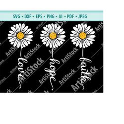 Daisy flower SVG, Daisy Monogram Svg, Flower Svg, Daisy  Clipart, Flower Monogram SVG, Cricut, Svg Cut Files, Silhouette