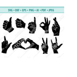 Hand Gestures Svg, Hand Sign Svg, Peace Sign Svg, Love Sign Svg, Heart Sign Svg, Ok Sign Svg, Hand Clip Art, Hand Signal
