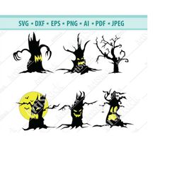 Halloween svg, SVG, Cut File, Spooky, Halloween, Tree, Bats, svg files, svg designs, svg for cricut, svg for silhouette,