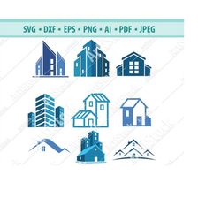 House svg, Realtor logo, house clipart, house dxf, real estate svg, real property svg, home png, eps, house cutting file