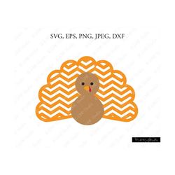 Turkey Chevron SVG, Thanksgiving Turkey Svg, Thanksgiving Clip Art, Turkey Clipart, Thanksgiving SVG, Cricut, Silhouette