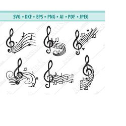 Musical Notes Svg, Music Svg, Music Sheet svg, Silhouette, Music keys svg, Music pentagram Svg, Music Notes Svg, Files f