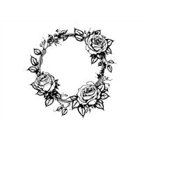 ROSE SVG, ROSES Vector Svg, Rose Clipart, Rose Svg cut files for Cricut, Flowers Svg