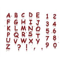 BLOOD ALPHABET SVG Files, Blood Alphabet Clipart, Blood Alphabet Files For Cricut