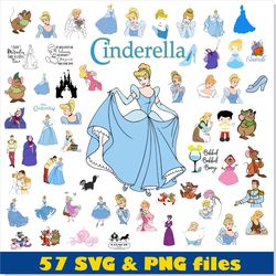 Cinderella Princess Disney SVG Bundle, Cinderella SVG, Cinderella PNG, Princess Disney SVG Cricut, Cinderella Disney PNG