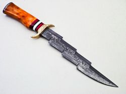 Custom Handmade Damascus Steel Hunting Bowie Knife Fixed Blade Knife,