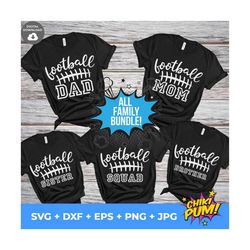 Football Family SVG, Football Mom, Dad, Sister, Brother, Squad svg cut file for cricut, silhouette, sports svg, Instant