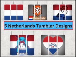 5 Netherlands / Dutch Tumbler Design Bundle - PNG Images - 20 oz Skinny Tumbler Designs Sublimation Printing