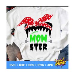 Momster SVG file, Halloween Mom SVG, Mom Halloween Shirt SVG, Momster Shirt, Monster svg, Halloween Clipart